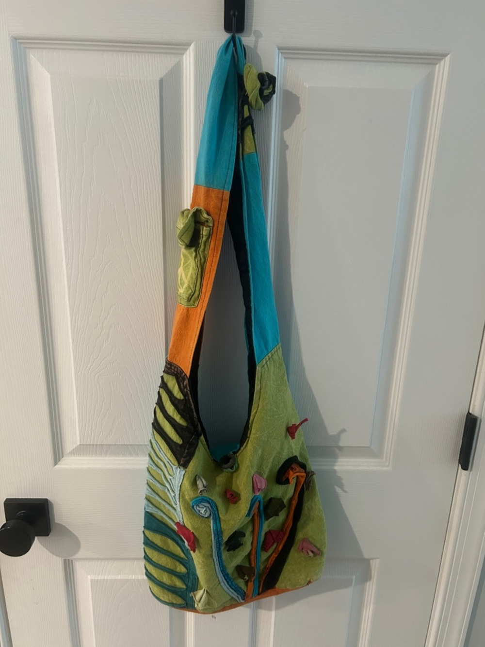 Vintage Green Multicolored Boho crossbody Bag